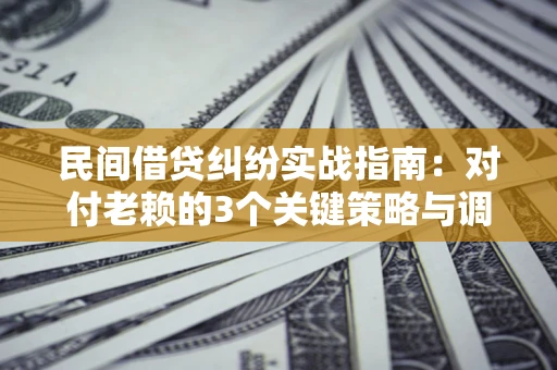 北京民间借贷纠纷实战指南：对付老赖的3个关键策略与调解盲区解析